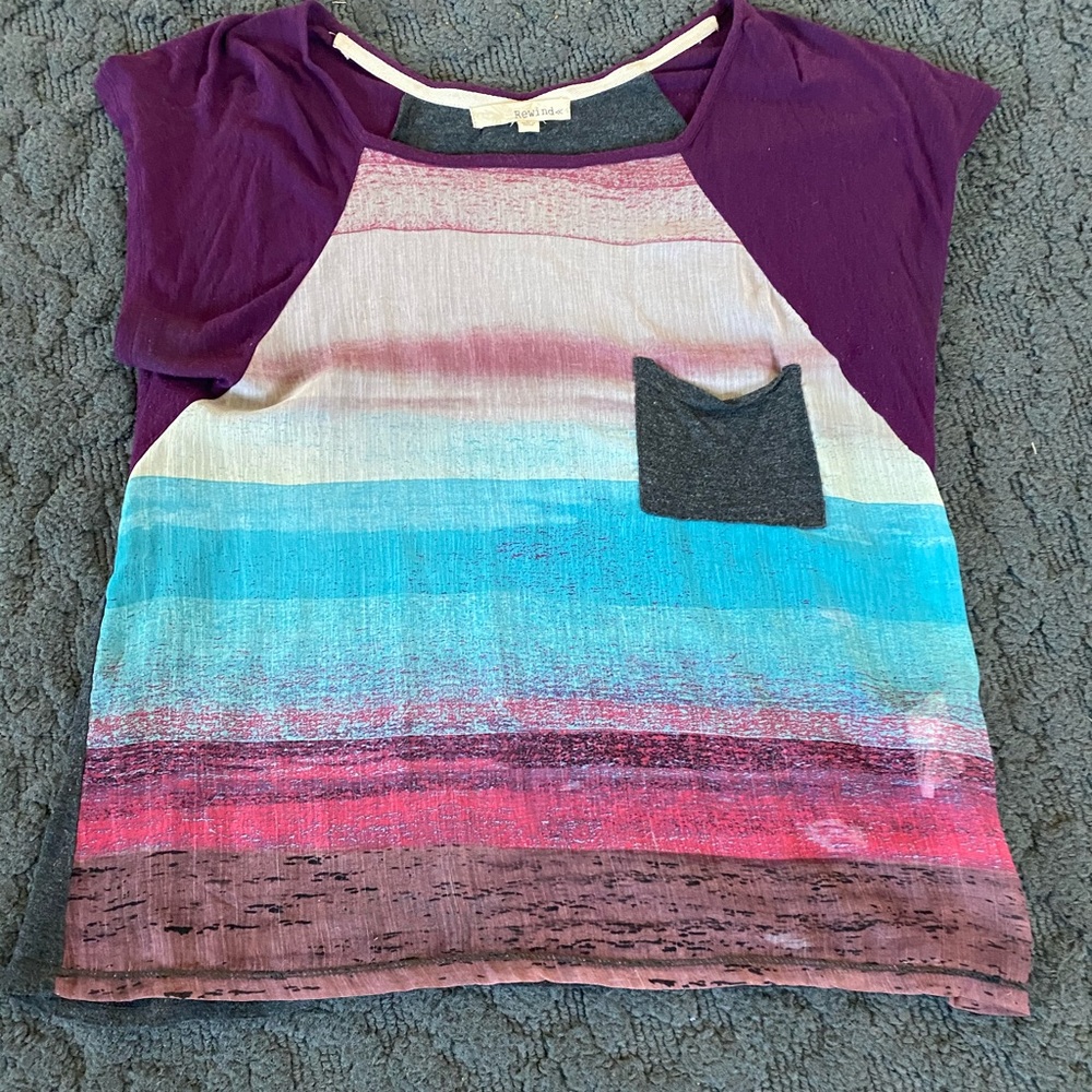 Short sleeve striped Rewind shirt